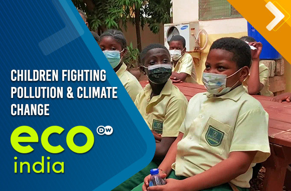 Children fighting pollution and climate change